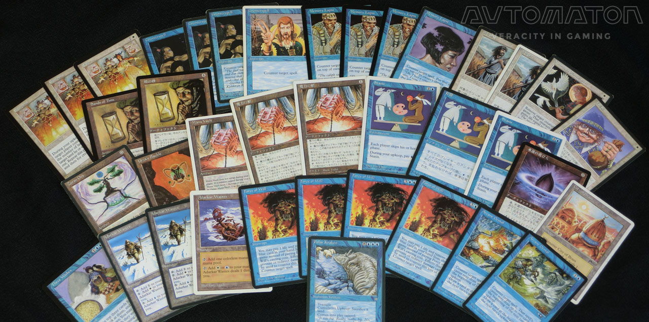 約20年前の『マジック』。多彩なカードイラストと、情緒あるフレイバーテキストで、カードが増えるごとに物語も広がる。 レアリティという概念を広く知らしめ、中には１万円以上で金銭トレードされるカードもある。