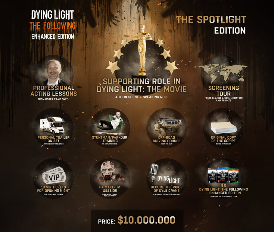 ゾンビサバイバル Dying Light お値段 1000万ドル の The Spotlight Edition 発表 映画化プロジェクトへの出演権が同梱 Automaton