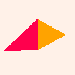 以上のように、頂点リストと面リストで三角形をいくつも定義して、立体物を構成します。