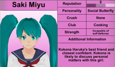 どこかで見たようなキャラクターも存在するが、Saki Miyuという名の同級生だ。